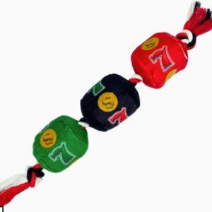 Bark Barkagio Slot Muttchine Machine Squeaky Crinkle Plush Dog Toy NWT SMALL